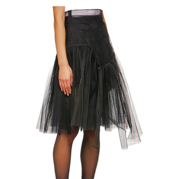 SHUSHU Tong Skirt UK 12 US 8 Tulle wrap Tutu midi mini combo NWT Bla… - Picture 1 of 6